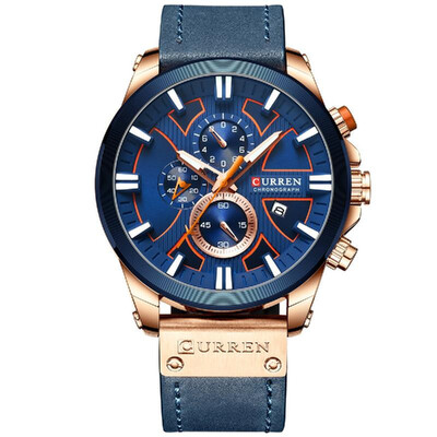 

CURREN 8346 Luxury Business Quartz Movement Men Watch 3ATM Waterproof Big Dial Large Face Luminous Sports Wrist Watch Microsecond