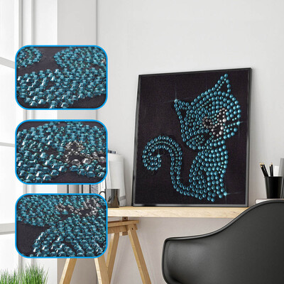 

Gobestart Fluorescent Diamond Painting DIY 5D Partial Drill Cross Stitch Kits Crystal Rhin