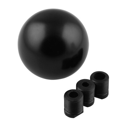 

Universal Aluminum Alloy Pure Black Round Ball Nickel Round Shift Knob Lever Heavy Weighted Metal Gear Shifting Knob