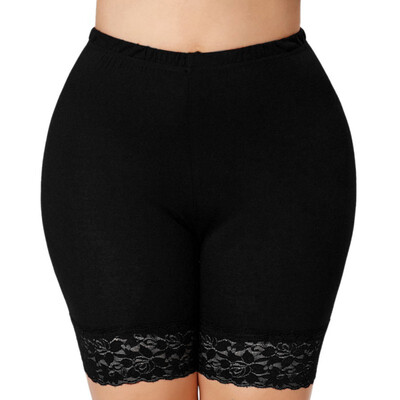 

Women Fashion Underwea Large Size High Waist Lace Stitching Bag Hip Bottom Shorts Safety Pants