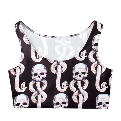 

Digital Print Push Up Bra Women Crop Top Plus Size Bralette Halloween Cosplay Costumes Sexy Lingerie Wireless Bra for Women