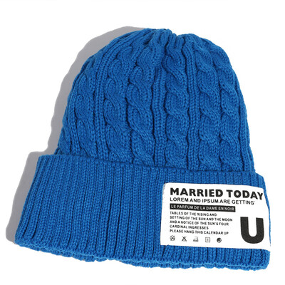 

Woolen hat lady autumn&winter Korean version 100 knitted hats student couples thicken&keep warm cold hats mens tide