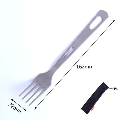 

1Straight Handle SporkSpoonForkCutter Outdoor Camping Cutlery Pure Titanium