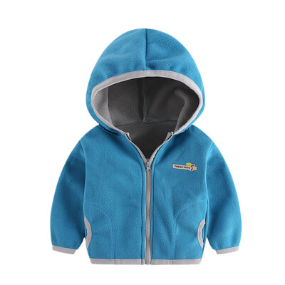 

Girls casual thick woolen coats Children Sweater Fleece Jacket Boys Casual Outwear Zipper Hooded Children clothes