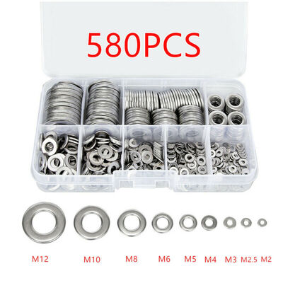

304 Stainless Steel Flat Washers For M2 M25 M3 M4 M5 M6 M8 M10 M12 Screws Bolt