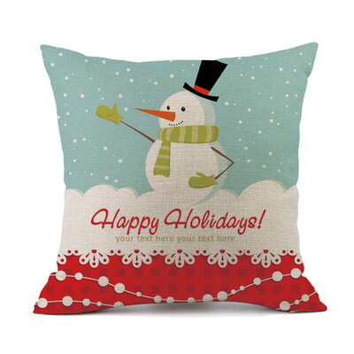 

Tailored Merry Christmas Pillow Cases Cotton Linen Sofa Cushion Cover Home Decor