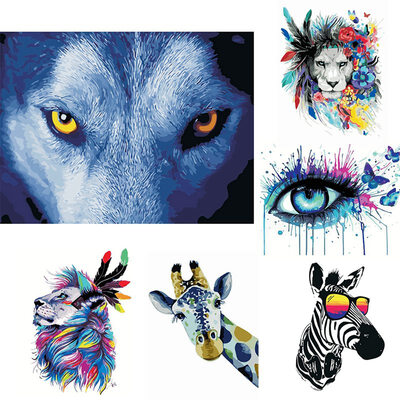

2018 Poster DIY Oil Painting by Numbers Modern Art Animal Picture Home Decor Digital Painting of Art Student Learning Beginner
