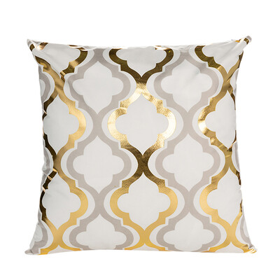 

Siaonvr Polyester Gold Letter Pillow Case Cover Sofa Car Waist Cushion Cover Home Decor