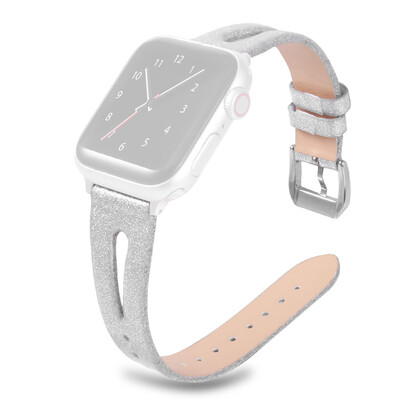 

〖Follure〗Bling Glitter Droplet shape Leather Wrist Strap Band For Apple iwatch 4 44mm