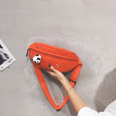

Tailored Women Fashion Cute Panda Bags Canvas Shoulder Bags Crossbody Bag Chest Bags