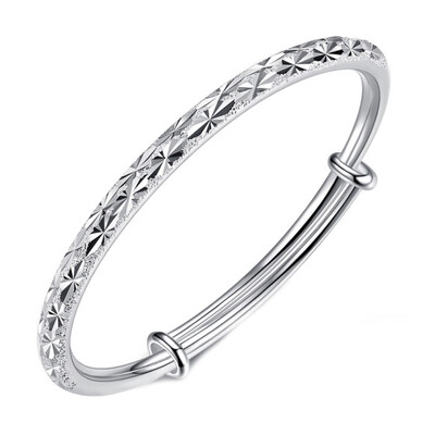 

National Style Three Dimensional Gypsophila Live Mouth Bracelet Copper Silver Plated Woman Hand Jewelry