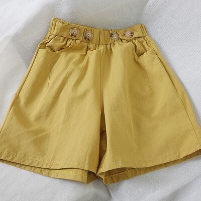 

Women Casual Wide Leg Shorts Simple Solid Color Elastic Waist Shorts Summer Casual High Waist Pockets Hot Short Pants