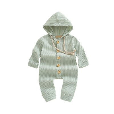 

Autumn & Winter Newborn Infant Baby Clothes Long Sleeve Hooded Jumpsuit Solid Color Kids Bodysuits Winter clothes