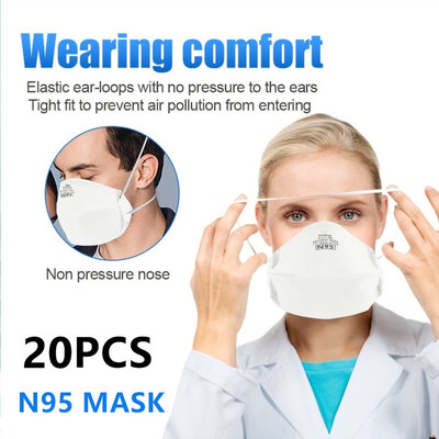 

20 Pcs Face Mask Unisex Air Pollution Flu Dust Mask Protection Allergies Masks