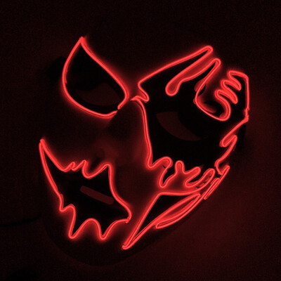 

Halloween Mask LED Mask Light Up Party Masks Neon Environment-friendly Mascara Horror Mascarillas Glow In Dark Masque