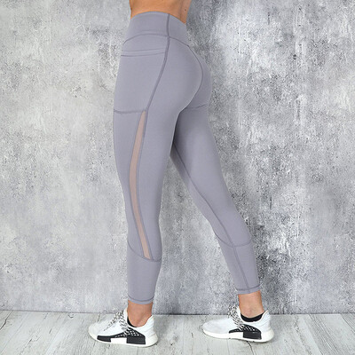 

Gobestart Ladiesnet Yarn Stitching Pockets Tight Fitness Pants Trouser And Sports Pants