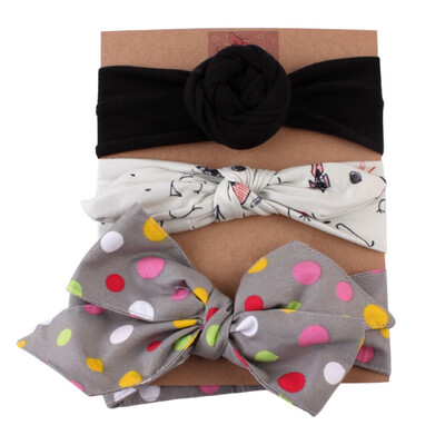 

3Pcs Baby Headwear Girls Cute Floral Bowknot Design Headband Headwear Apparel Photography