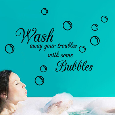 

Gobestart Wash Bubbles Removable Art Vinyl Mural Home Room Decor Wall Stickers