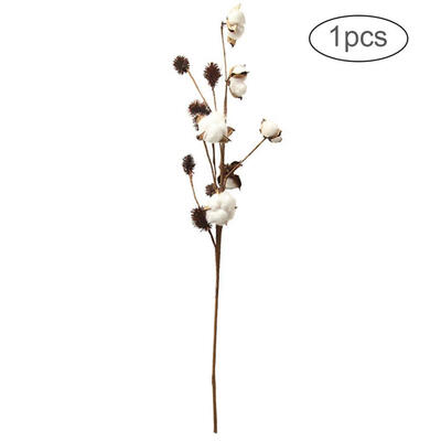 

Natural Cotton Stem Cotton Boll&Fruit Branches Farmhouse Rustic Style Vase Display Filler Floral Wedding Centerpiece Decorat