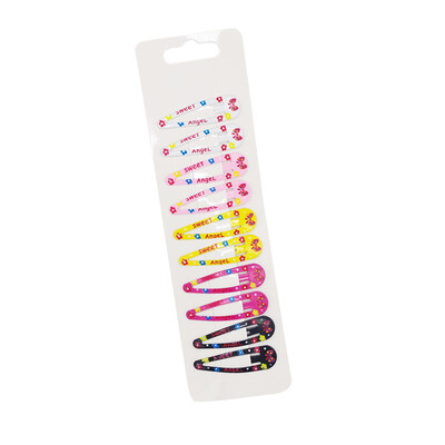 

10 Pcs Baby Girl Metal Paint Hair Clips Cute Cartoon Floral Hair Pin Set Children Hairpin Princess Hair Accessories