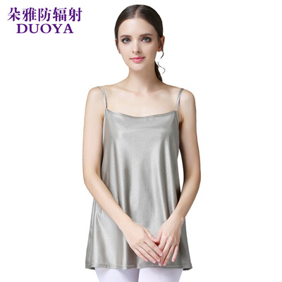 

DUO YA Radiation Protective Clothing Maternity Wear Inside Belly Pockets Early Silver Fiber Clothing Radiation Workwear Sling N073 Silver Grey