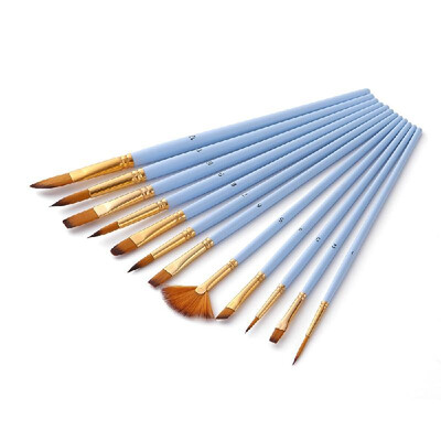 

12Pcs Fine Detail Paint Brush Set Double Color Taklon Hair Paintbrushes for Miniature Acrylic Oil Watercolor Painting Beginner Stu