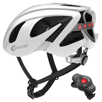 

Adults Cycling Helmet BT Speaker Walkie Talkie SOS Alert Smart Bike Helmet with LED Warning Light