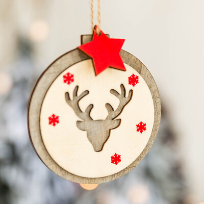

Tailored Christmas Decor Gifts Wooden Pendant Tree Ornament Party Home Hanging Decor