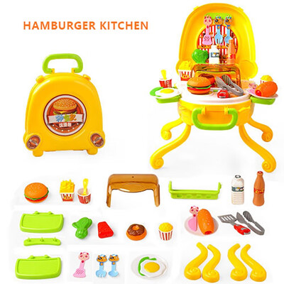 

6 Types Pretend Play Fun Children Plastic Baby Early Educational Cooking Kitchen Simulation Toys Pretend Food Playset Case