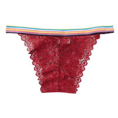 

Lace Lady Panties Low-Rise Womens Sexy Seamless Cotton Breathable Hollow Briefs Solid Candy Color Girl Underwear