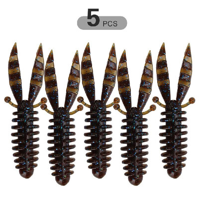 

5PCS Soft Shrimp 55cm 15g Bait Soft Lures 10cm 10g Swimbait for Freshwater Fishing