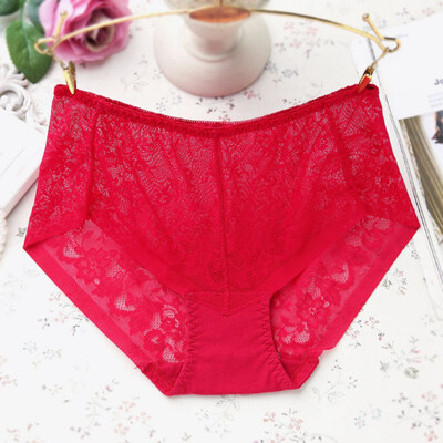 

Sexy Lace Panties Women Fashion Cozy Lingerie Tempting Pretty Briefs High Quality Cotton Mid-Rise Cute Women Underwear