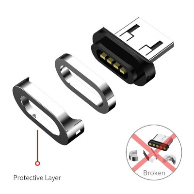

WSKEN X2 1M 328ft Magnetic Android Micro USB Cable LED Display Magnetical Type Data Sync Fast Charging Cable Nylon Braided Wire C