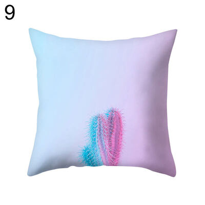 

Pink Leaf Plant Square Throw Pillow Protector Case Cushion Cover Bedding Article