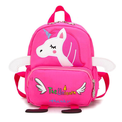

Kids Cartoon Unicorn Backpack Child Boys Girls Rucksack Anti-lost Travel Bags