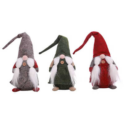 

Beard Braid Christmas Tree Xmas Gnome Tumbler Standing Clothes Santa Toy Doll Hanging Wizard Wall Holiday Gift RedGreyGreen