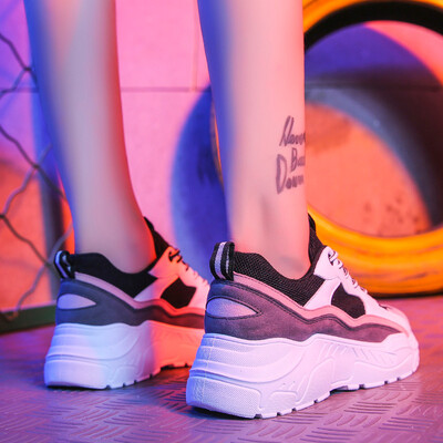 

Women Shoes 2019 New Chunky Sneakers For Women Vulcanize Shoes Casual Fashion Dad Shoes Platform Sneakers Basket Femme Krasovki