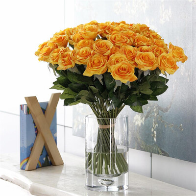 

Gobestart Artificial Rose Real Bridal Wedding Bouquet Home Decoration Colorful