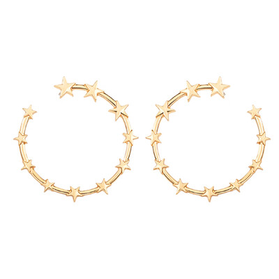 

Fashion Big Hoop Earrings Silver Gold Women Lady Large Hoops Earrings Jewelry Gifts