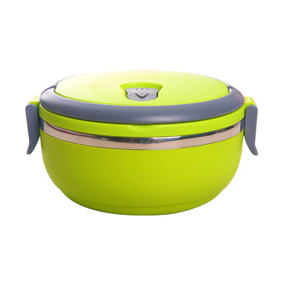 

guangxichuangshengxinfu Stainless Thermo Insulated Thermal Food Container Bento Round Lunch Box 1-4Layer