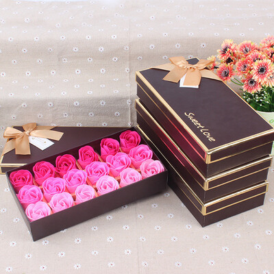 

Gobestart 18Pcs Scented Rose Flower Petal Bath Body Soap Wedding Party Gift