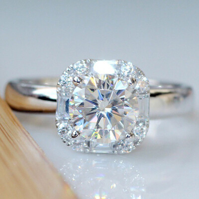 

White CZ Round Zircon Rings for Women Silver Color Copper Ring Jewelry Promise Engagement Rings For Valentines Day Presents