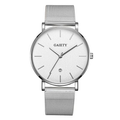 

Gobestart Business Fashion Simple Simple Casual Calendar Net With Strap Mens Watch