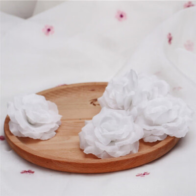 

5pcs Artificial Floral Silk Roses Heads Bulk Flowers 8cm For Wedding Party Prom Home DIY Decor For Mothers Day