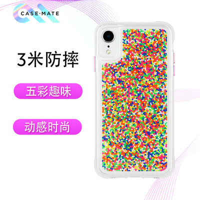 

CASE-MATE Apple iPhone XR 61 Inch Fun Cute Girl Heart Fashion Dynamic Color Small Bead Transparent Phone Case Cover Female Multicolored Sugar