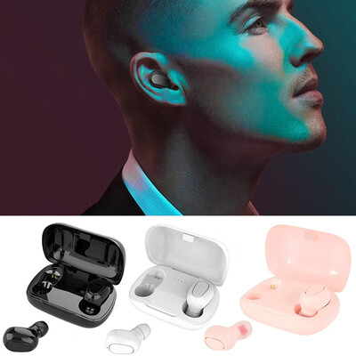 

L21 Bluetooth 50 Headset TWS Wireless Earphones Stereo Mini Earbuds Headphones with Charging Box