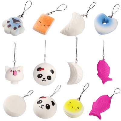

YIWULA10PCS Cute Jumbo Medium Mini Random Soft Phone Straps Gift Pack