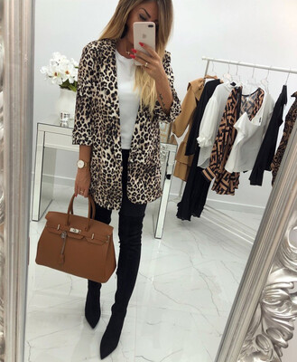 

Fashionable autumn winter coats sexy lapel comfortable spot trim coat