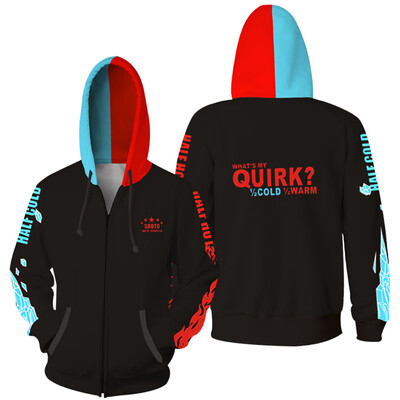 

Men Sweatshirt Cosplay Costume Anime 3D Printed Sweatshirt Long Sleeve Spell Color Zipper Cartoon Harajuku Hoodies Sweater