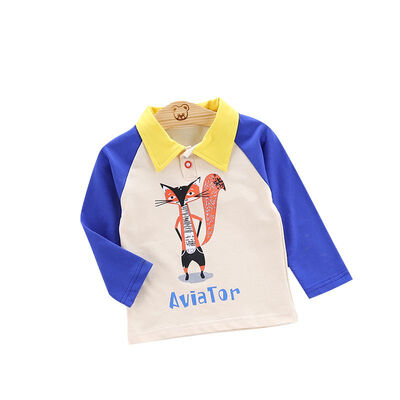 

0-4T Spring Autumn Casual Fashion Baby Cartoon Printing Long Sleeve Top Kids Blouse